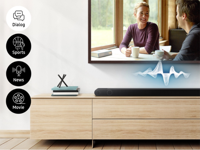 Công nghệ Adaptive Sound -Loa Soundbar Samsung HW-S800B/XV