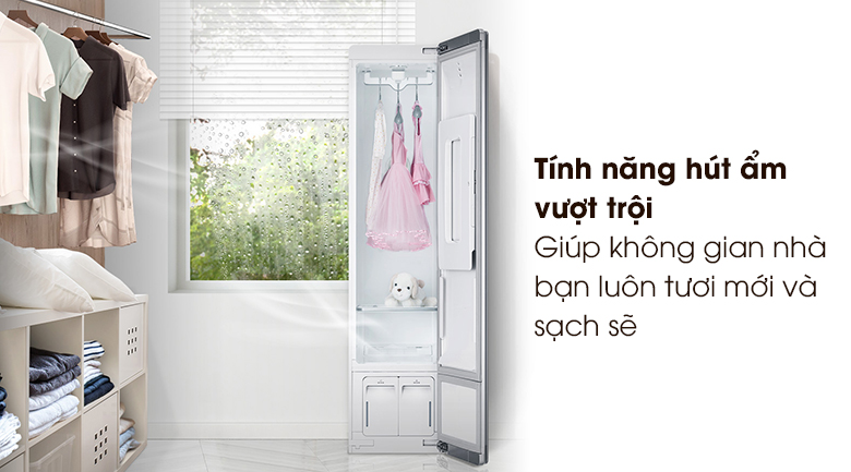 Tủ chăm sóc quần áo thông minh LG Styler S3RF - Hút ẩm vượt trội