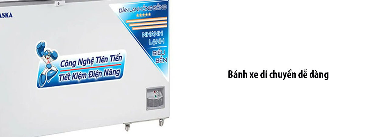 Bánh xe di chuyển dễ dàng