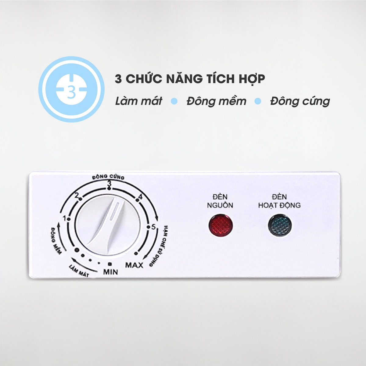 Tủ Đông Sanaky 100 Lít VH-150HY2 được tích hợp 3 chức năng tiện lợi