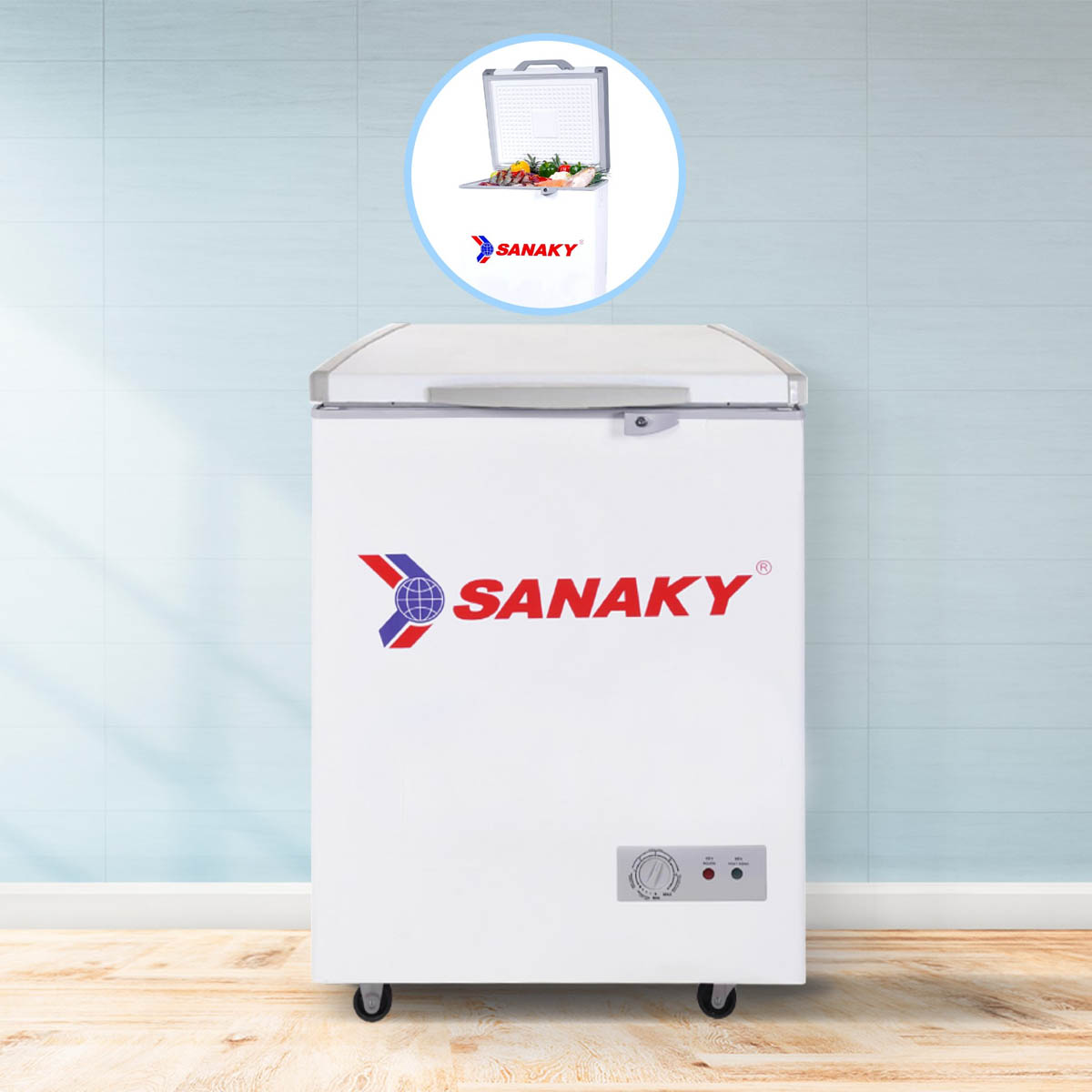 Thiết kế nhỏ gọn của Tủ Đông Sanaky 100 Lít VH-150HY2