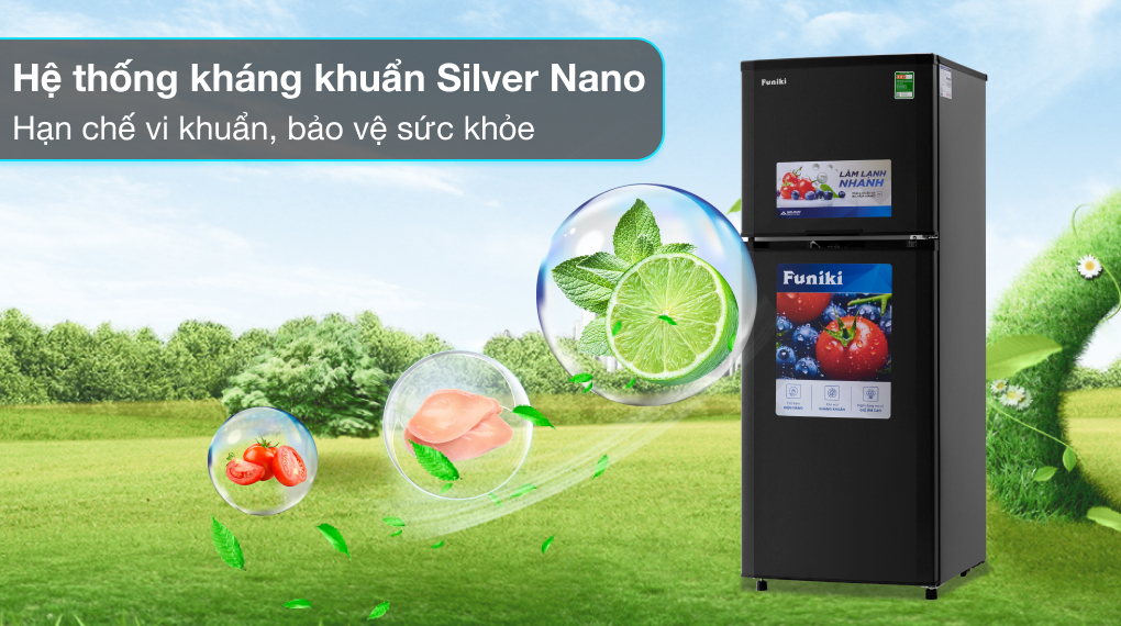 Tủ lạnh Funiki 209 lít HR T6209TDG - Công nghệ kháng khuẩn khử mùi