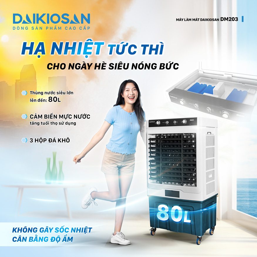 Quạt điều hòa Daikiosan DM203 hạ nhiệt tức thì