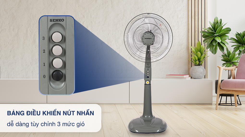 Quạt đứng Senko DH1600 - Bảng điều khiển
