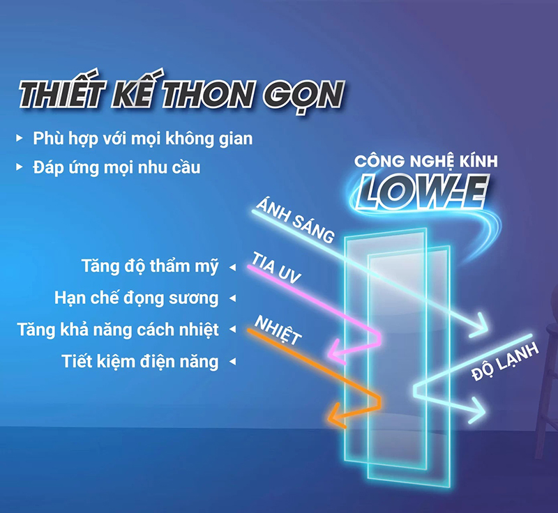 Kính Low –E tránh hiện tượng đọng sương trên mặt kính