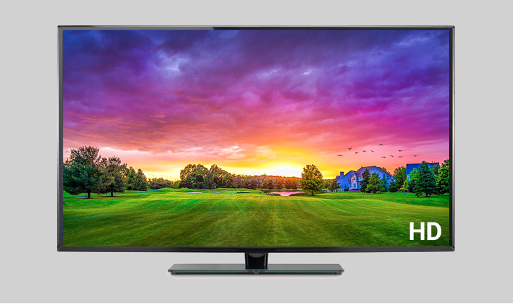 Chất lượng HD được thể hiện tốt nhất ở màn hình dưới 60 inch