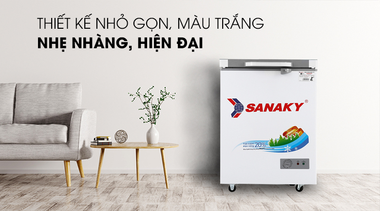 Tủ đông Sanaky 100 lít VH-1599HYK - Thiết kế