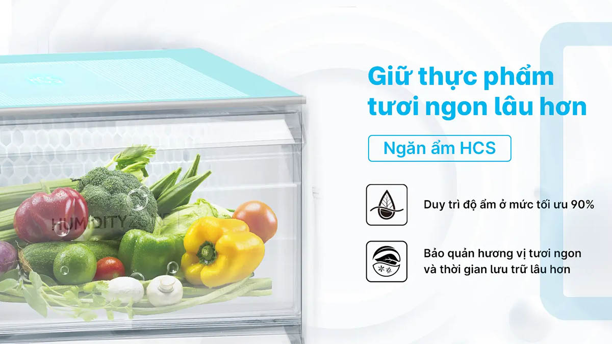 Ngăn ẩm HCS giữ thực phẩm tươi lâu hơn