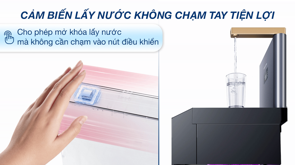 Máy lọc nước RO nóng nguội lạnh Toshiba TWP-W2399SVN(M) 10 lõi - Cảm biến lấy nước