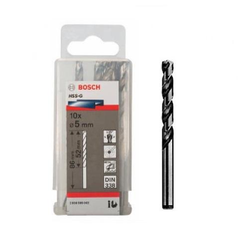 Mũi khoan sắt HSS-G 5mm Bosch 2608595062 (hộp 10 mũi)