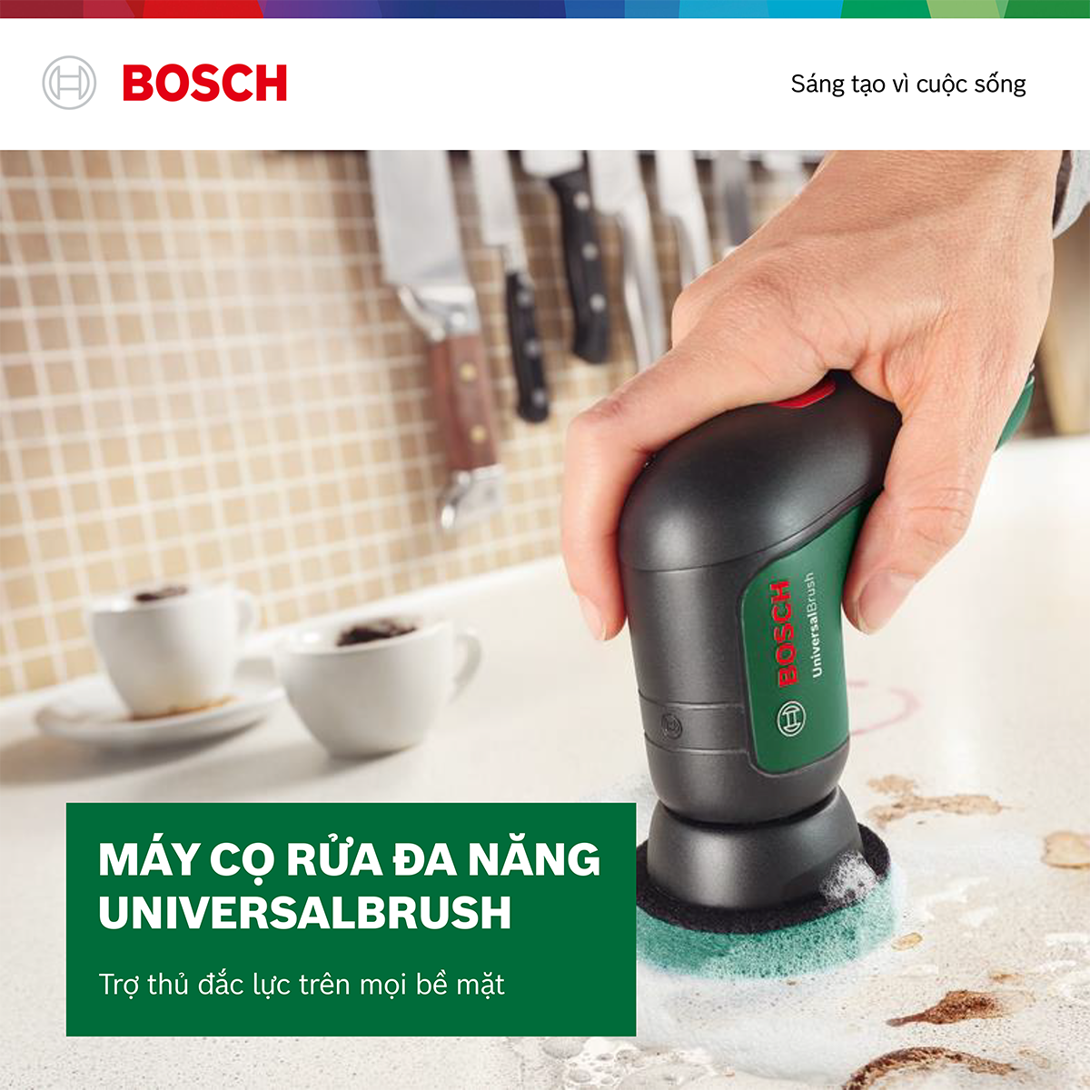 Máy cọ rửa vệ sinh đa năng dùng pin BOSCH UNIVERSALBRUSH