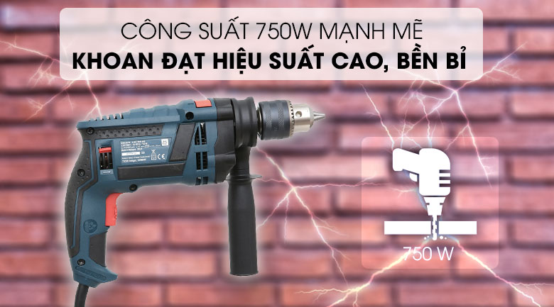 Hiệu suất hoạt động cao, mạnh mẽ - Máy khoan động lực Bosch GSB 16 RE 