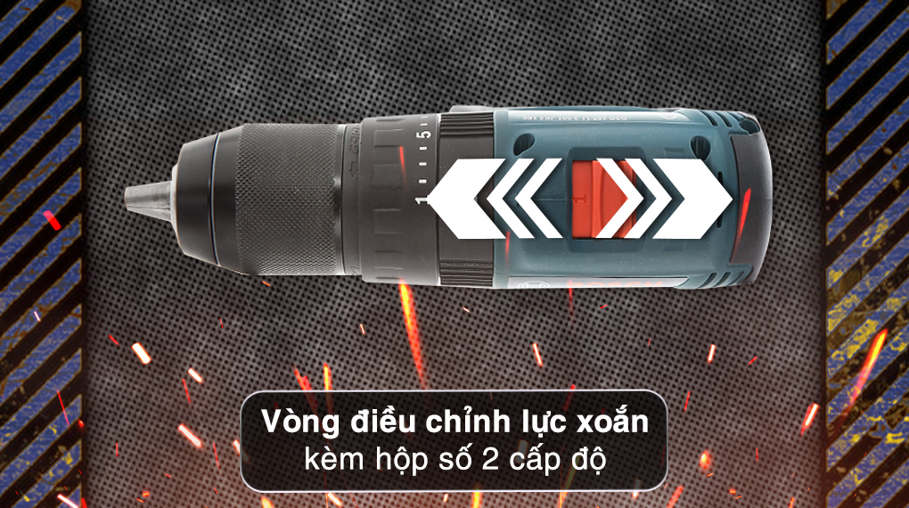 Máy khoan vặn vít pin Bosch GSB 185-LI (1 pin) - 2 cấp độ