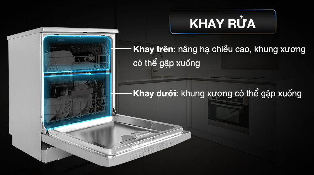 Khay rửa Máy rửa chén độc lập Bosch SMS46GI01P TGB