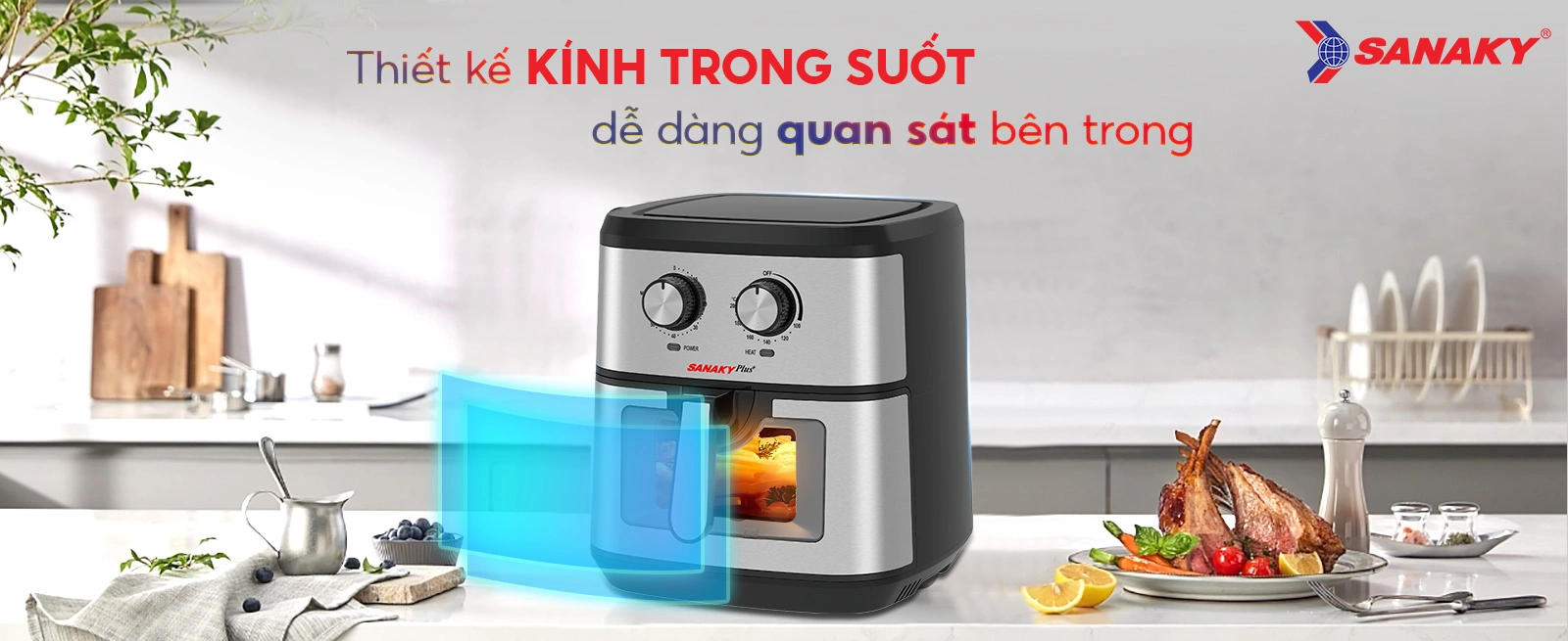 Thiết kế kính trong suốt dễ dàng quan sát bên trong