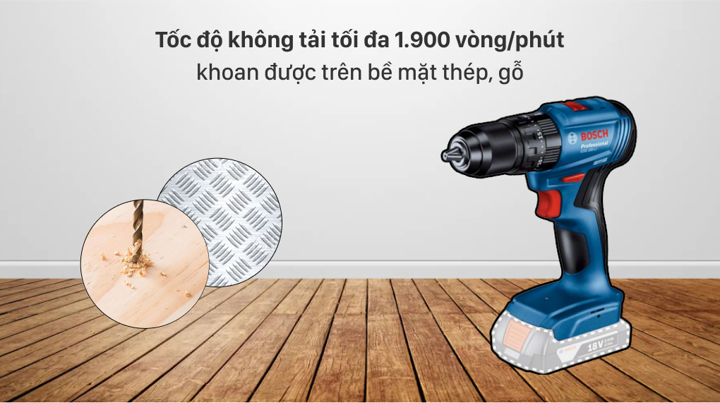 Máy khoan vặn vít pin Bosch GSB 185-LI (Solo) - Công năng
