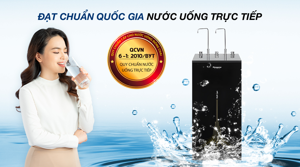 Máy lọc nước RO nóng nguội lạnh Kangaroo KG10A13 10 lõi - Chứng nhận