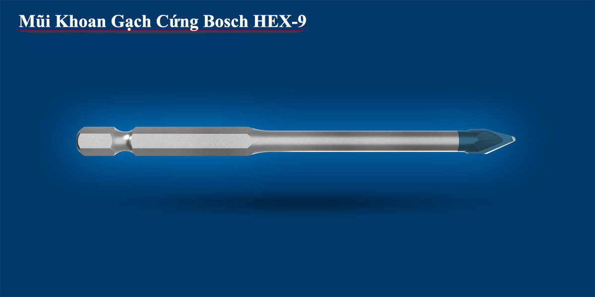 Mũi khoan gạch Bosch HEX-9 tiện lợi trong công việc