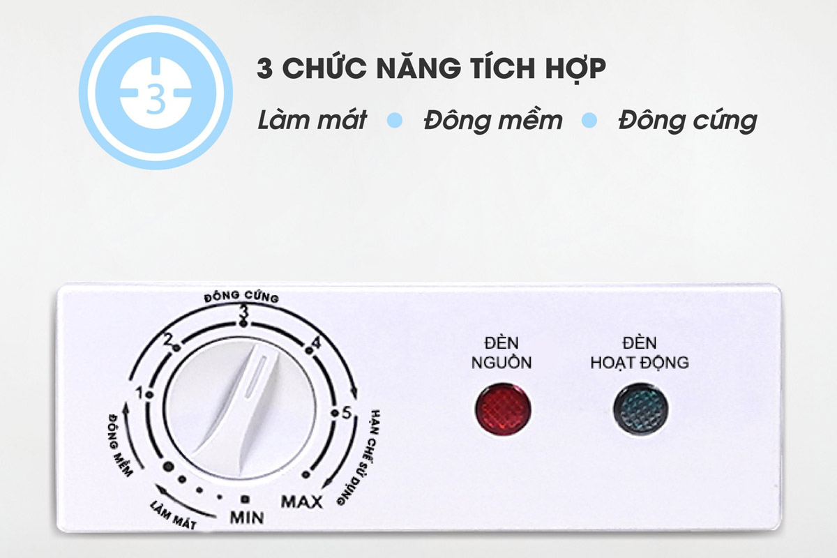 Tủ Đông Sanaky VH-2899A được tích hợp 3 chức năng tiện lợi