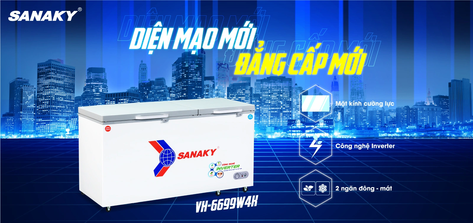 Tủ đông Sanaky VH-6699W4K