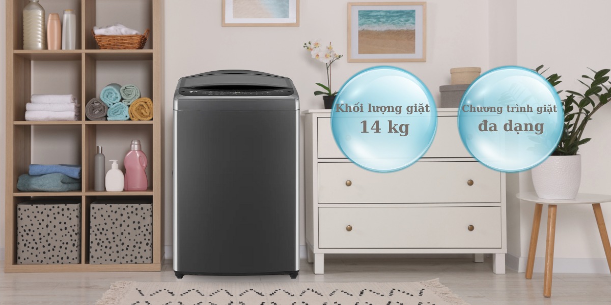 Khối lượng giặt 14kg và chương trình giặt đa dạng