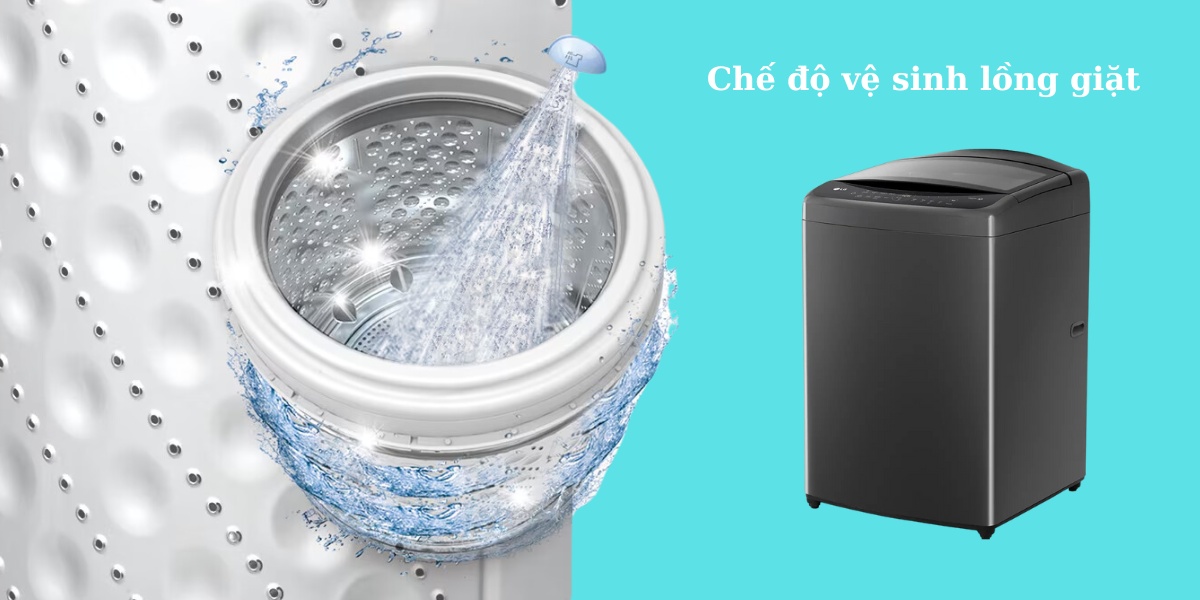 Tiện lợi với chế độ vệ sinh lồng giặt