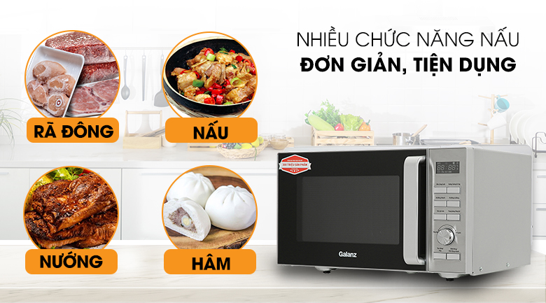 Chức năng Lò vi sóng Galanz D90D25ETL-ZWA 25 lít