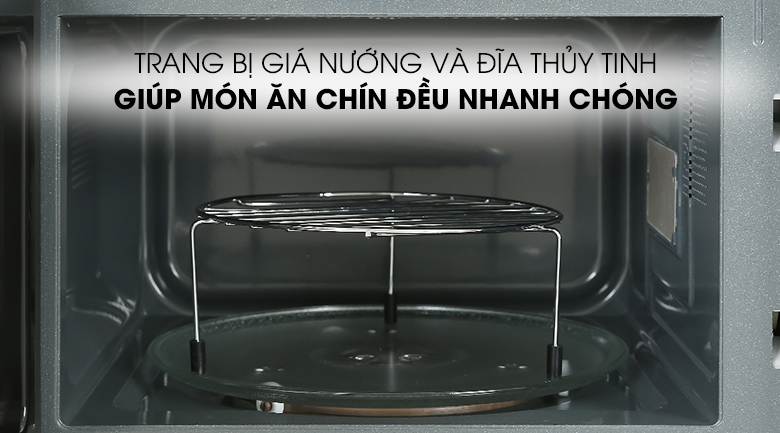 Gía nướng và đĩa thủy tinh Lò vi sóng Galanz D90D25ETL-ZWA 25 lít