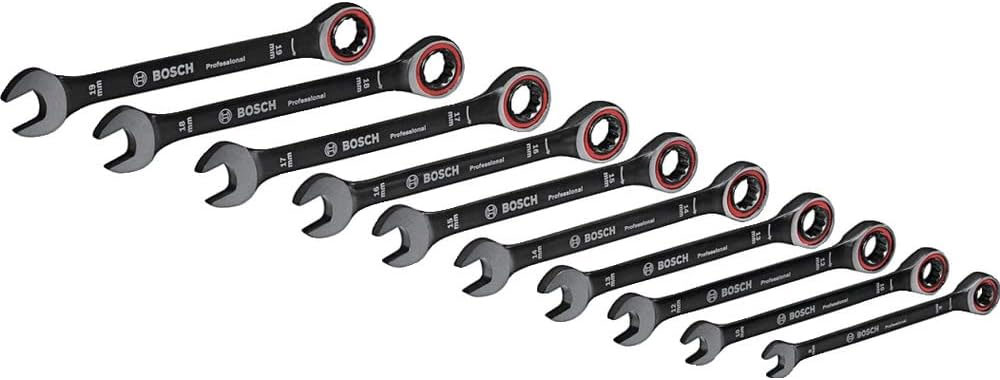 Bộ cờ lê Bosch 10 món thép đen 1600A016BU
