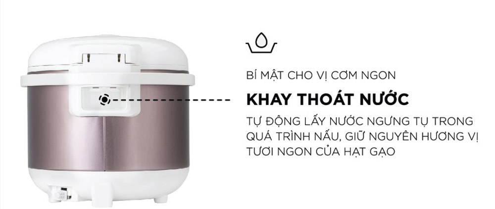 Khay thoát nước giúp cơm tươi ngon