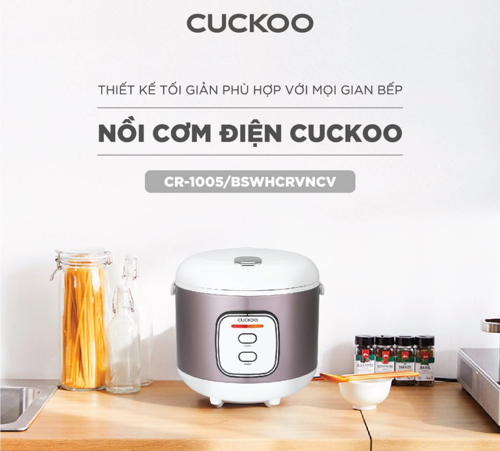 Nồi cơm điện nắp gài Cuckoo 1.8 lít CR-1005/BSWHCRVNCV
