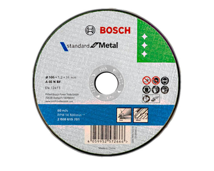 Đá cắt Bosch 105X1.2X16mm sắt - Standard for Metal