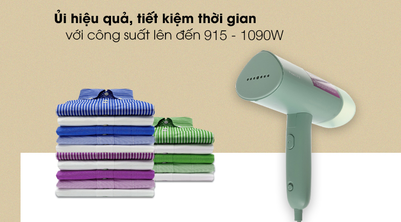 Bàn ủi hơi nước cầm tay Philips STH3010 - Công suất