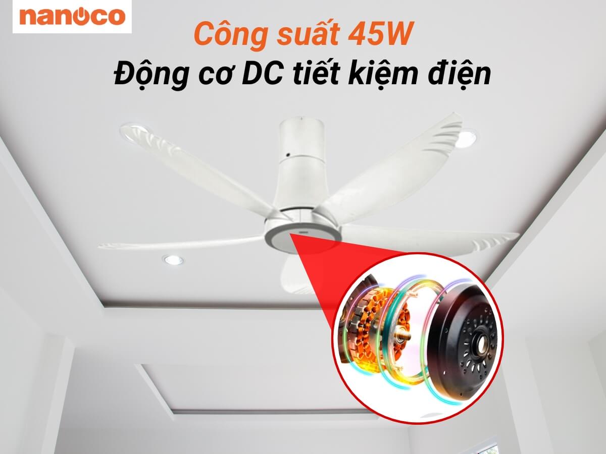 Quạt trần Nanoco NCF5653-WL giá tốt tại Đà Nẵng