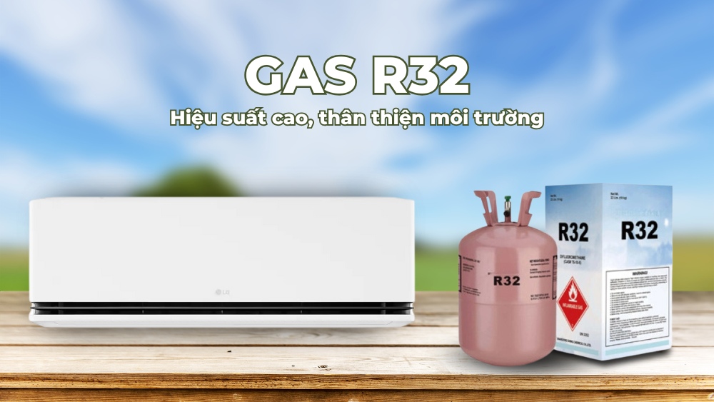 Gas R32 thân thiện môi trường, mang đến hiệu suất làm lạnh cao