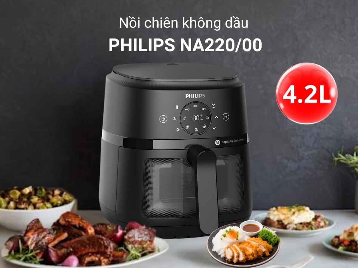 Nồi chiên không dầu Philips NA220/00 giá tốt tại Đà Nẵng