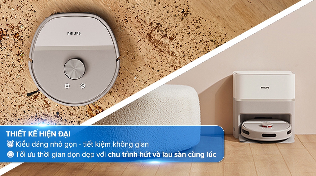 Robot hút bụi lau nhà Philips XU6500/82 - Thiết kế