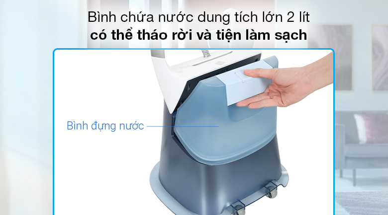 Bàn ủi hơi nước đứng Philips GC625/29 - Bình chứa nước dung tích lớn 2 lít