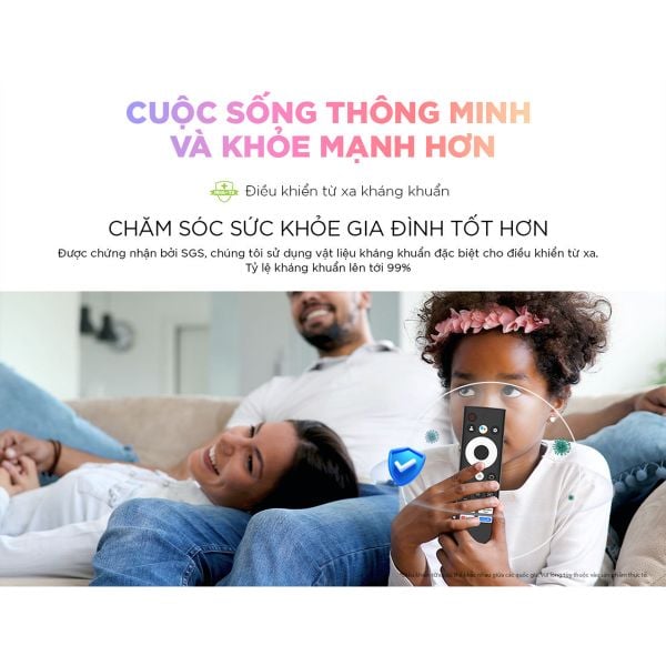 Điều khiển kháng khuẩn của Coocaa 65Y72 ngăn chặn tới 99% vi khuẩn