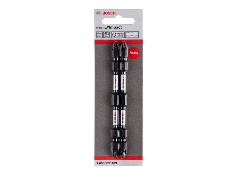 Đầu vặn vít ngắn dòng expert Bosch bộ 2 mũi (PH2-110MM) 2608522409
