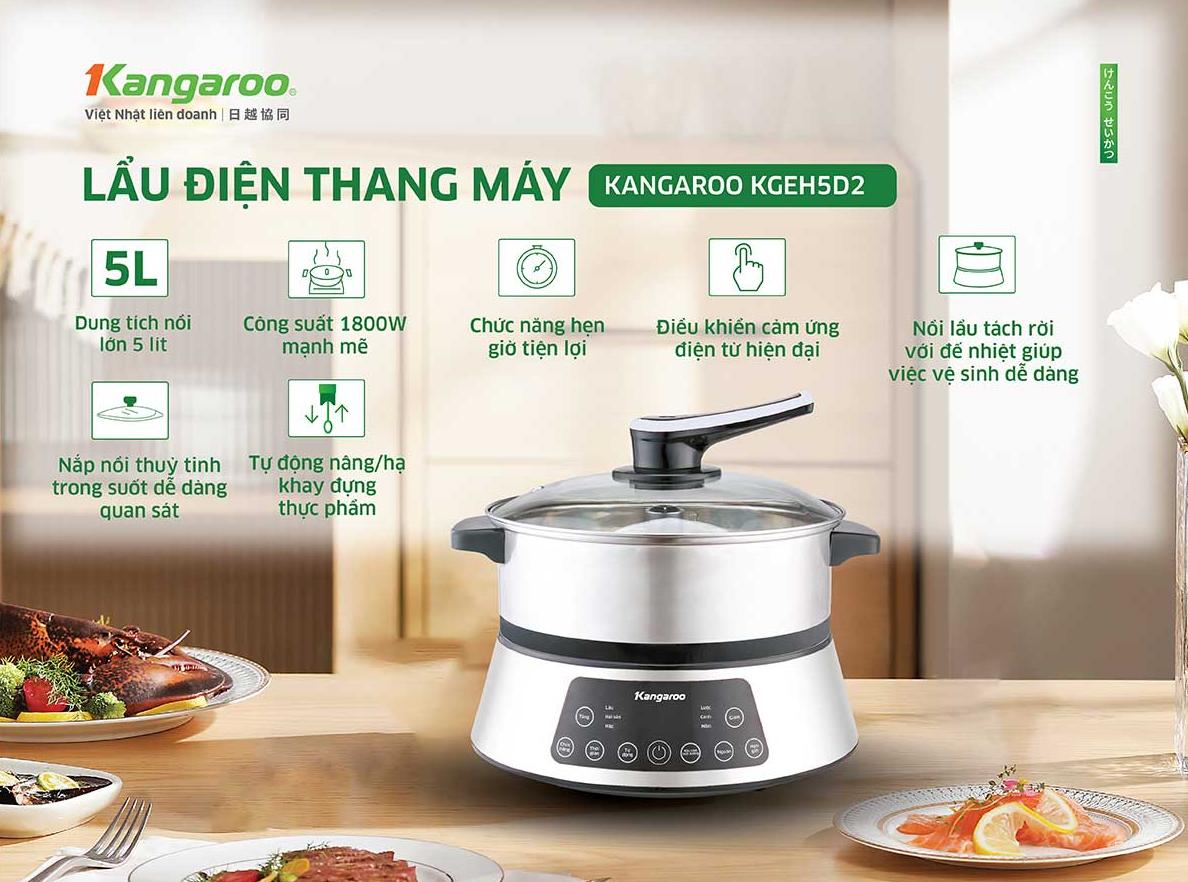 Nồi lẩu điện thang máy Kangaroo 5 lít KGEH5D2