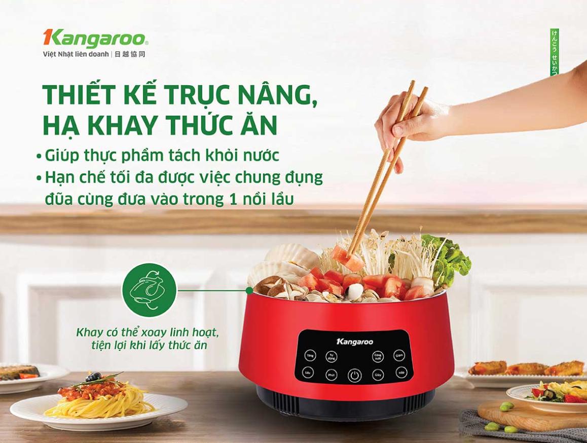 Nồi lẩu điện Kangaroo 5 lít KGEH5D1