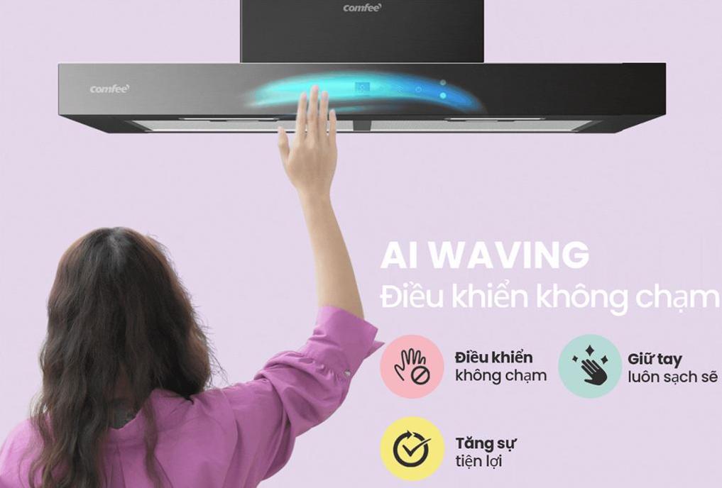 Máy hút mùi áp tường Comfee AI Connect CH-70TM77B
