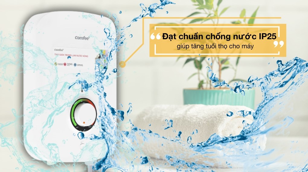 Máy nước nóng trực tiếp Comfee 4500W CWH-45MVNVN(W)-CB - Các chế độ an toàn