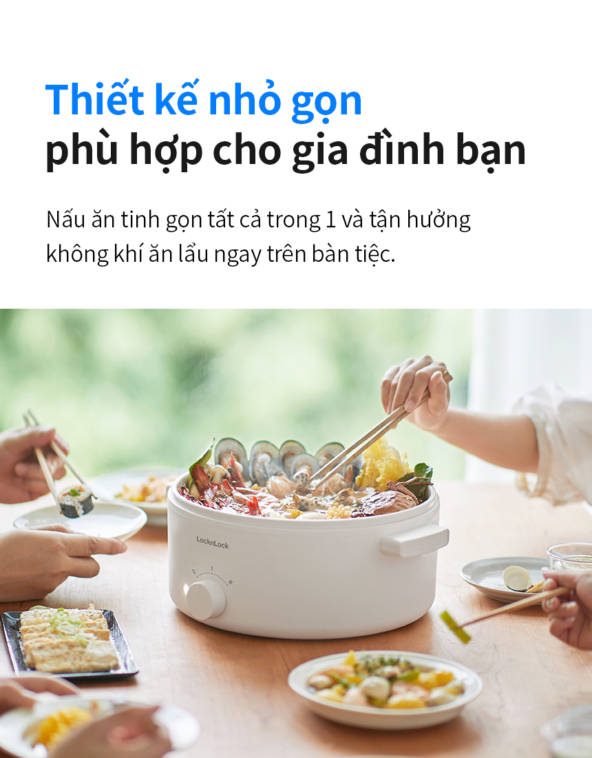 Nồi điện đa năng Lock&Lock 3 lít EJP124IVY