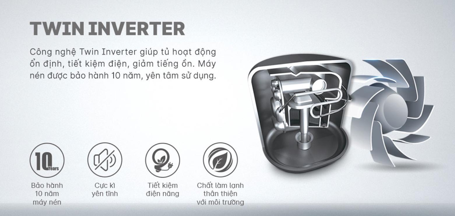 Tủ lạnh Aqua Inverter 212 lít AQR-T239FA(FB)