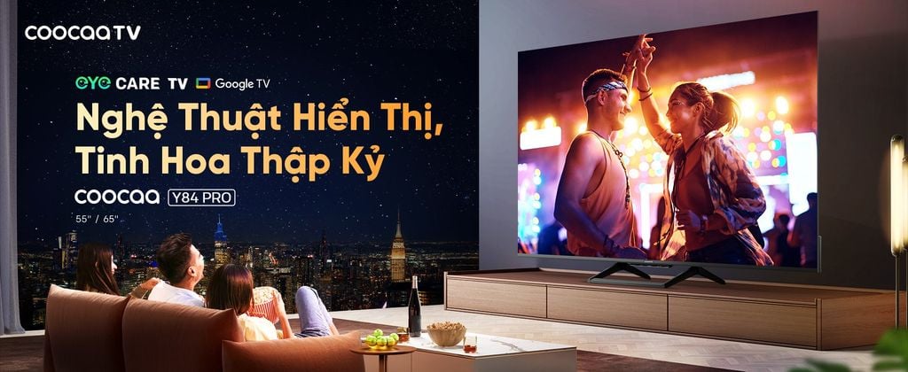 Google Tivi QLED Coocaa 4K 55 Inch 55Y84 PRO