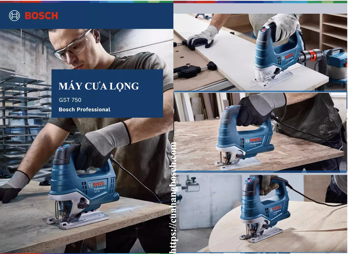 Máy cưa lọng Bosch GST 750 cho tính ứng dụng thực tế cao
