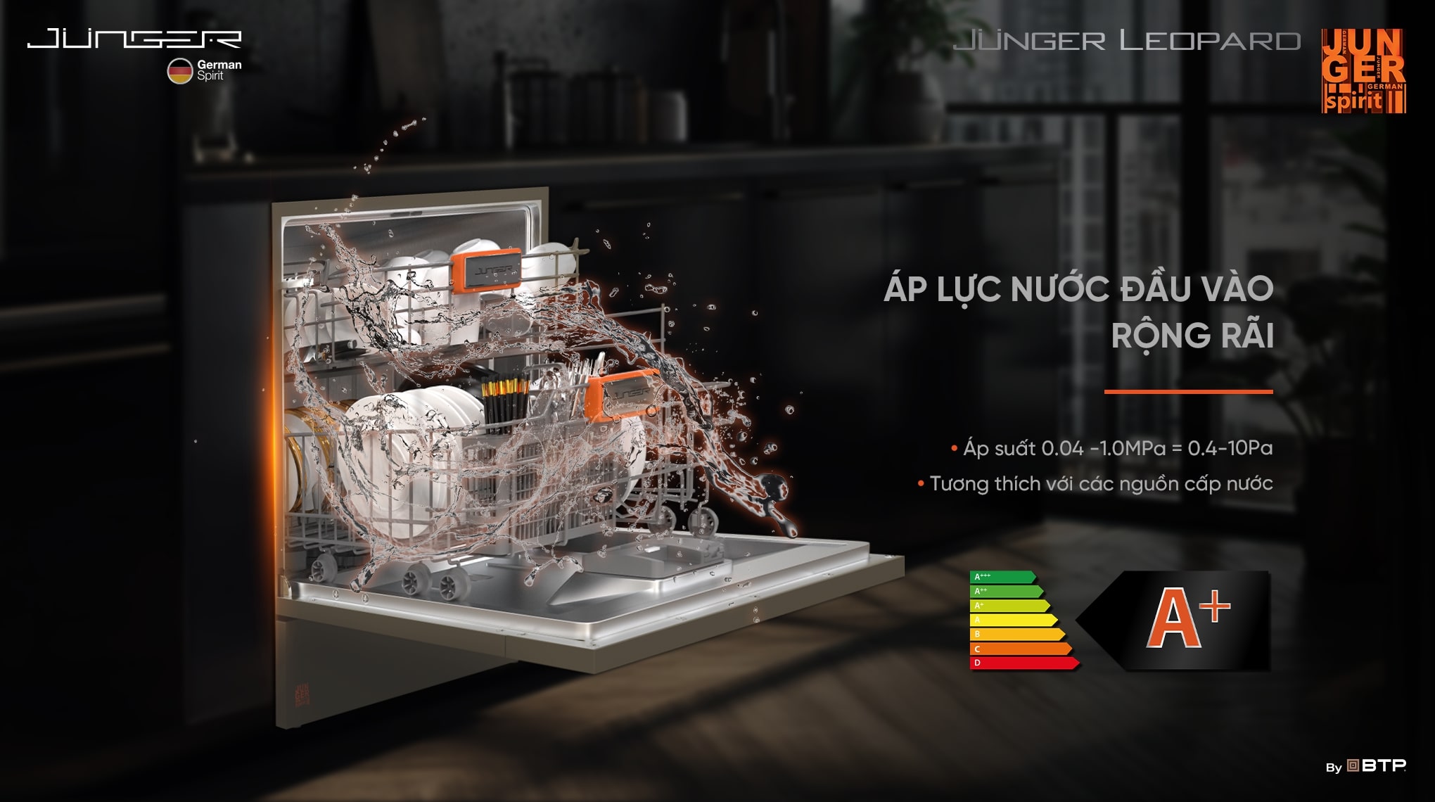 Máy rửa chén độc lập Junger DWJ-133-MS