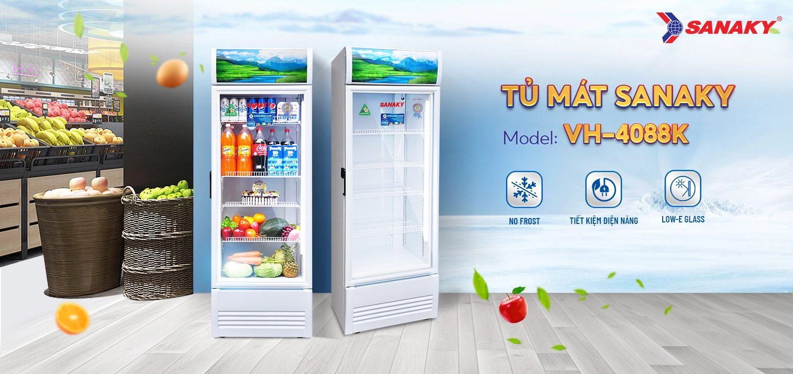 Tủ mát Sanaky 350 lít VH-4088K